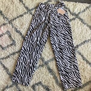 NWT Tiger Mist Zebra Print Denim Jeans Sz XS